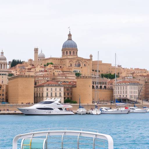 La Valeta, Malta, una ciudad fortificada con edificios hist&oacute;ricos y vistas al puerto.