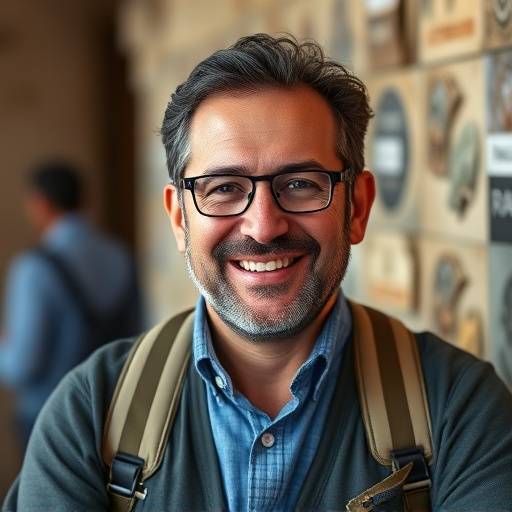 Retrato de Marco Rossi, Asesor de Viajes, mostrando entusiasmo y conocimiento.